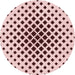 Square Patterned Light Rose Pink Rug, pat2035rd