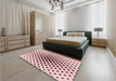 Patterned Light Rose Pink Rug in a Bedroom, pat2035rd