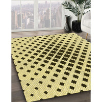 Patterned Mustard Yellow Rug, pat2035yw