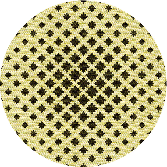 Square Patterned Mustard Yellow Rug, pat2035yw