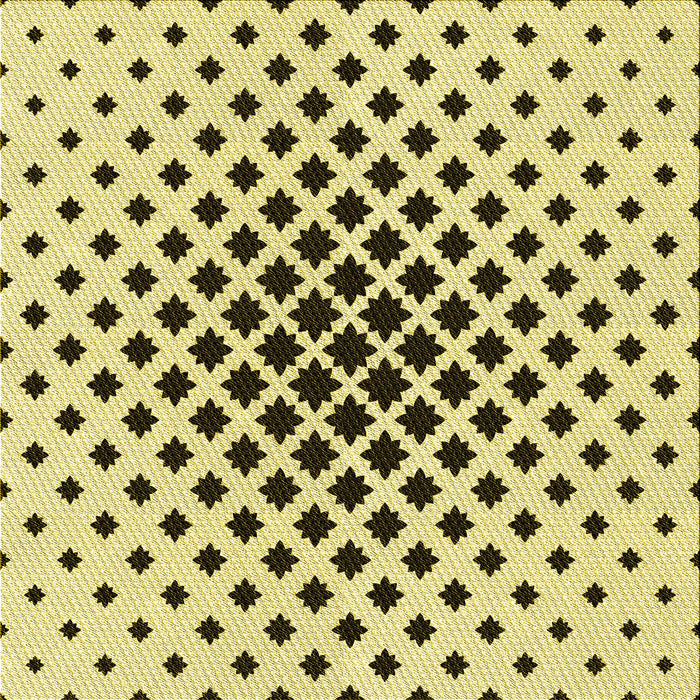 Round Machine Washable Transitional Mustard Yellow Rug, wshpat2035yw