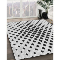 Patterned Carbon Gray Novelty Rug, pat2035