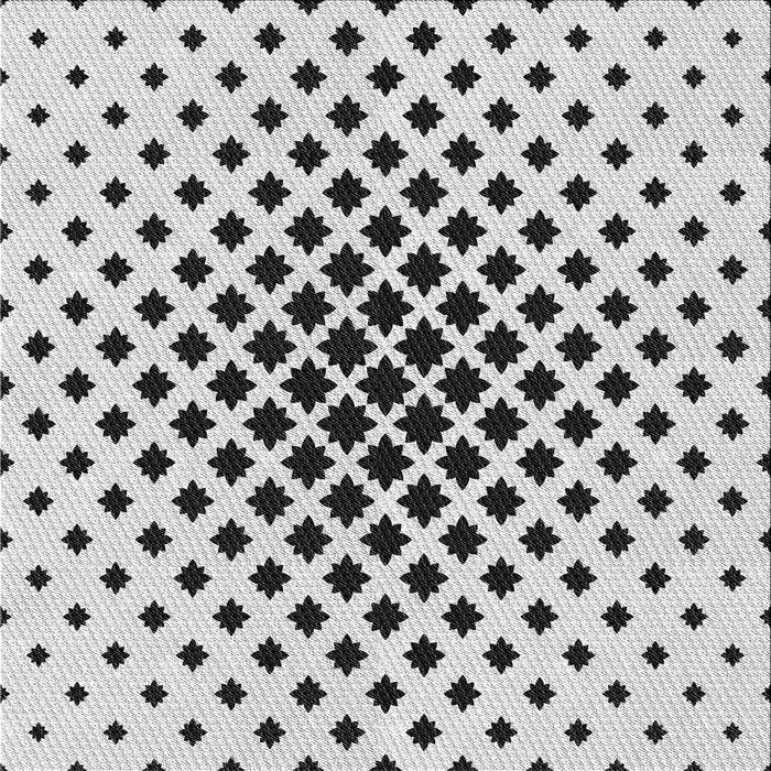 Square Patterned Carbon Gray Novelty Rug, pat2035