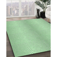 Patterned Mint Green Rug, pat2036grn