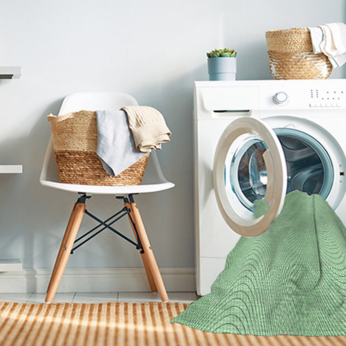 Machine Washable Transitional Mint Green Rug in a Washing Machine, wshpat2036grn
