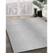 Machine Washable Transitional Platinum Gray Rug in a Family Room, wshpat2036gry