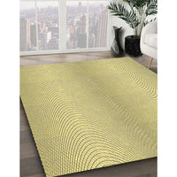 Patterned Caramel Brown Rug, pat2036yw