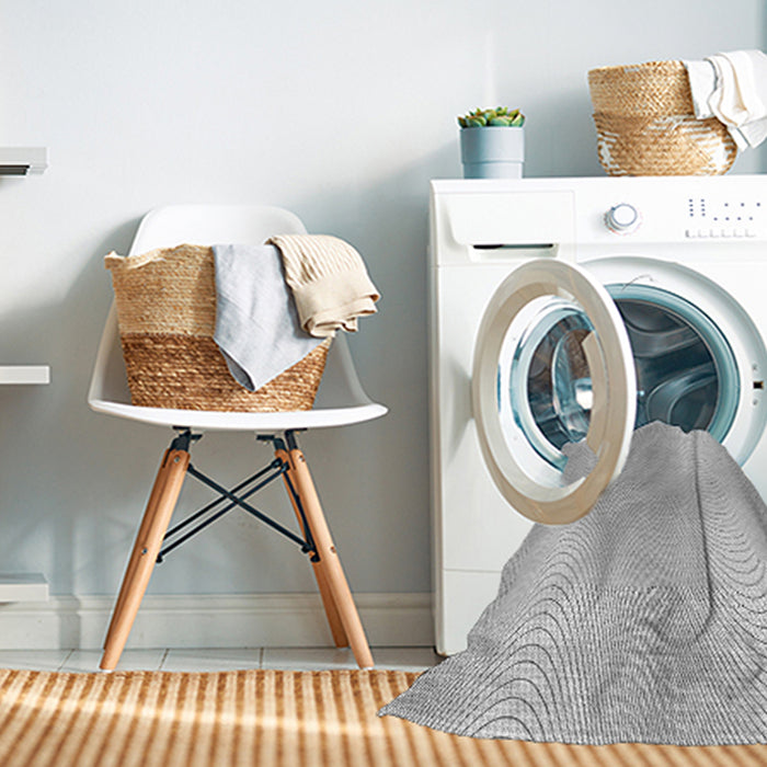 Machine Washable Transitional Grey Gray Rug in a Washing Machine, wshpat2036