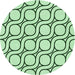 Square Patterned Mint Green Rug, pat2037grn