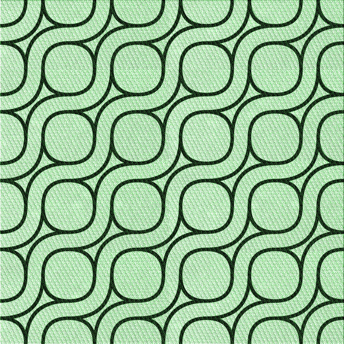 Round Patterned Mint Green Rug, pat2037grn