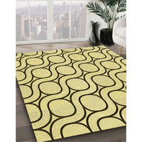 Patterned Sun Yellow Rug, pat2037yw