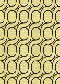Machine Washable Transitional Sun Yellow Rug, wshpat2037yw