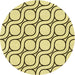 Square Patterned Sun Yellow Rug, pat2037yw