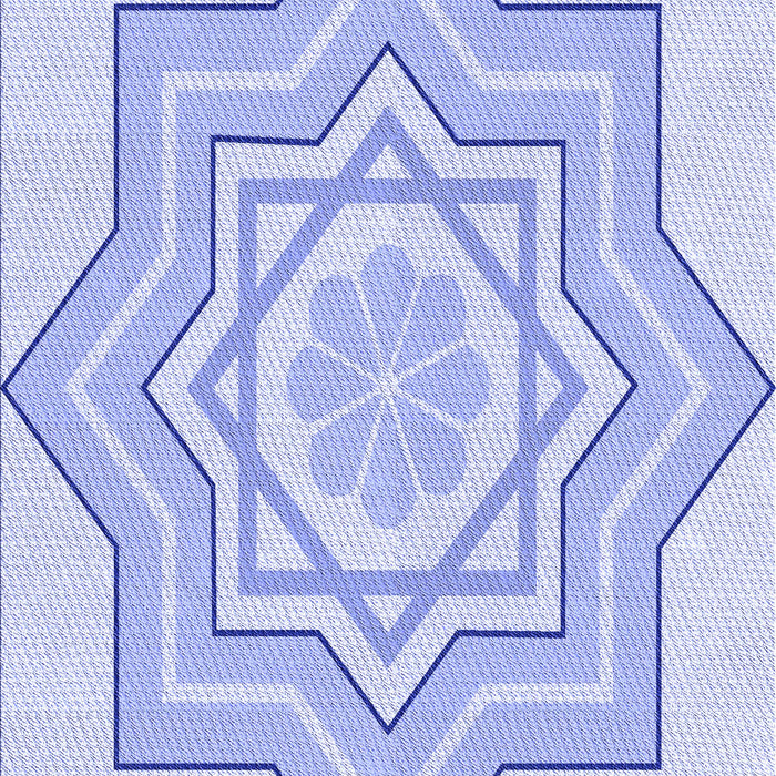 Patterned Sky Blue Rug, pat2038blu