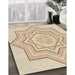 Machine Washable Transitional Golden Blonde Gold Rug in a Family Room, wshpat2038brn