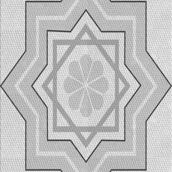 Patterned Platinum Gray Rug, pat2038gry