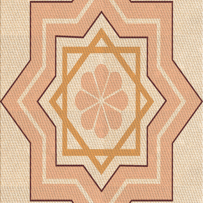 Patterned Golden Blonde Gold Rug, pat2038org
