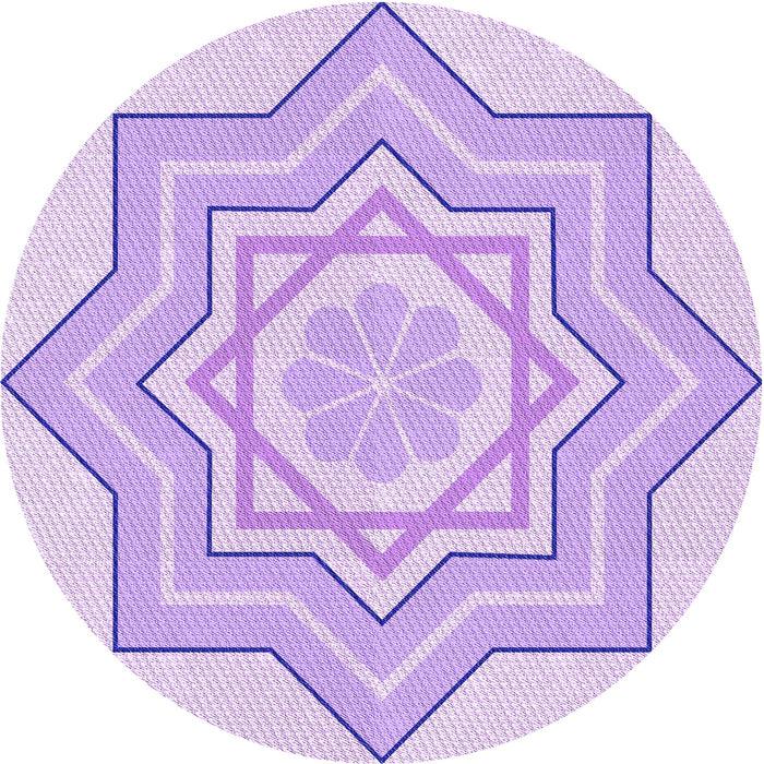 Square Machine Washable Transitional Purple Rug in a Living Room, wshpat2038pur
