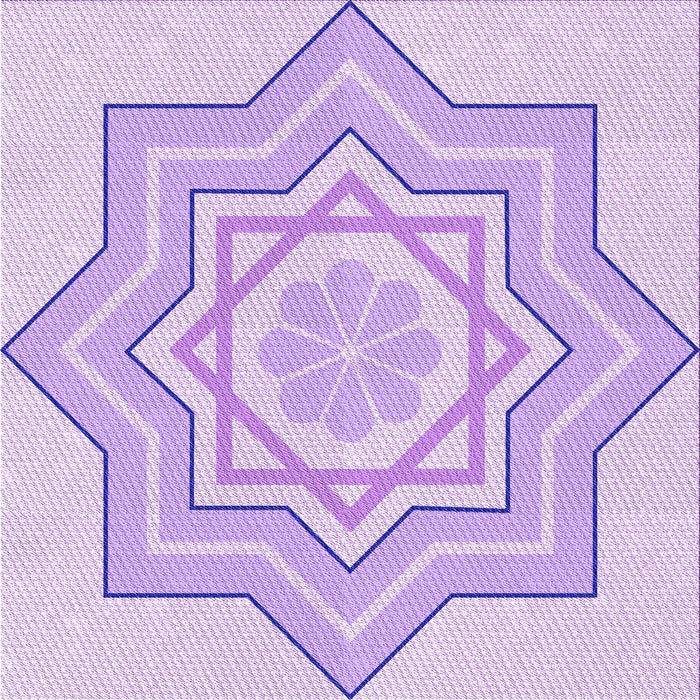 Round Machine Washable Transitional Purple Rug, wshpat2038pur