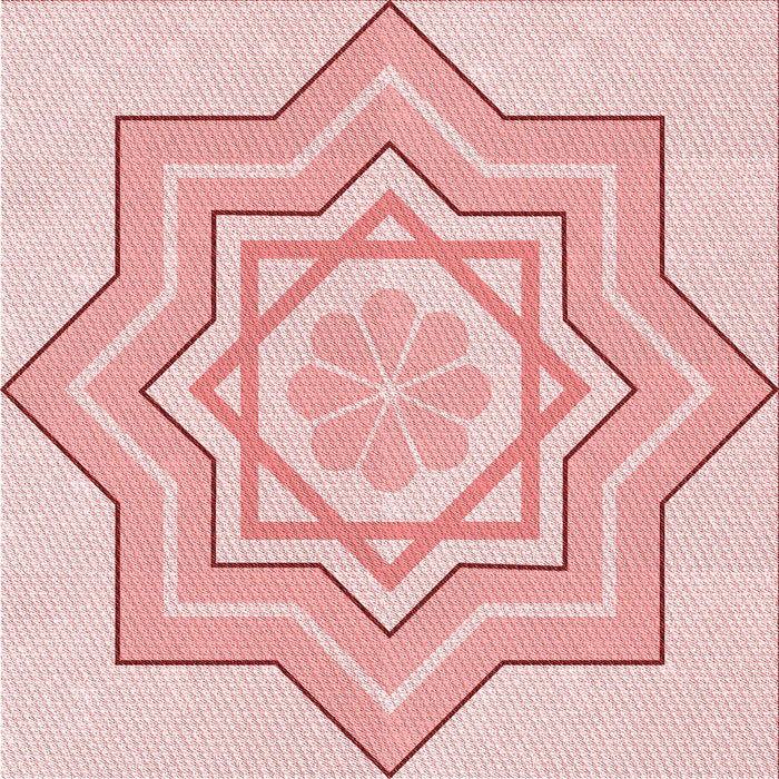 Round Machine Washable Transitional Light Red Pink Rug, wshpat2038rd