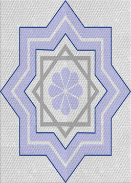 Patterned Water Blue Novelty Rug, pat2038