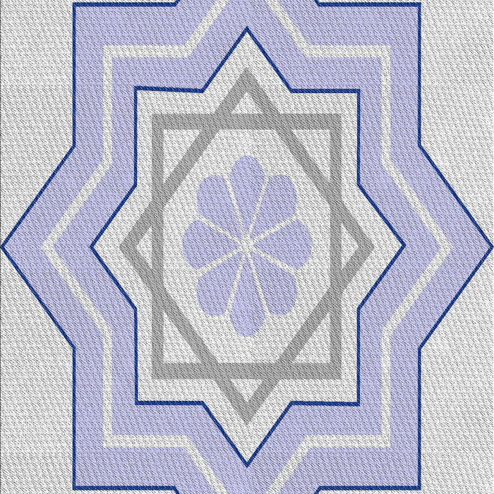 Patterned Water Blue Novelty Rug, pat2038