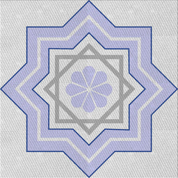 Square Patterned Water Blue Novelty Rug, pat2038