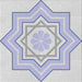 Square Patterned Water Blue Novelty Rug, pat2038