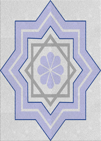 Machine Washable Transitional Water Blue Rug, wshpat2038