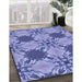 Machine Washable Transitional Jeans Blue Rug in a Family Room, wshpat2039blu