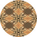 Square Machine Washable Transitional Saddle Brown Rug in a Living Room, wshpat2039brn