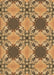 Machine Washable Transitional Saddle Brown Rug, wshpat2039brn