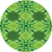 Square Patterned Emerald Green Rug, pat2039grn