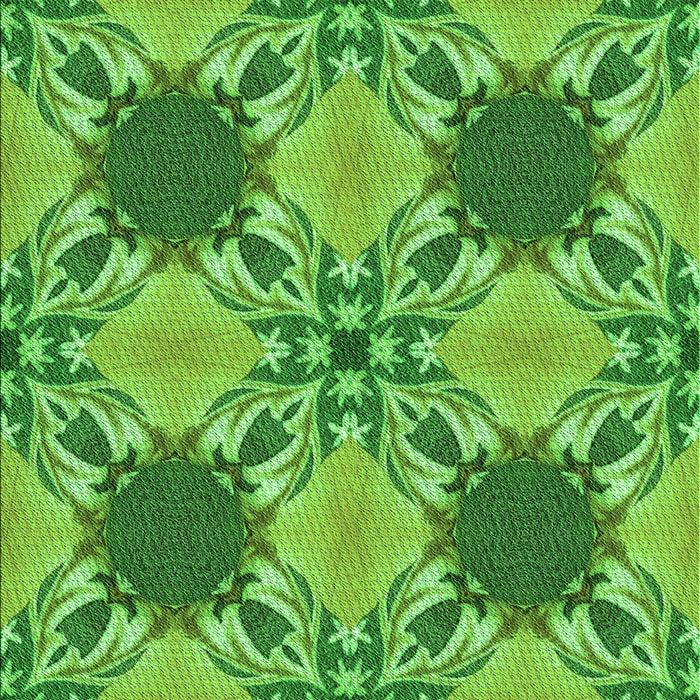 Machine Washable Transitional Emerald Green Rug, wshpat2039grn