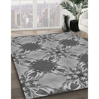 Patterned Cloud Gray Rug, pat2039gry