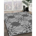 Patterned Cloud Gray Rug in Family Room, pat2039gry