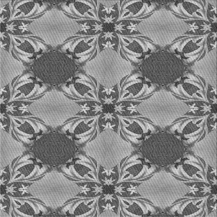 Round Patterned Cloud Gray Rug, pat2039gry