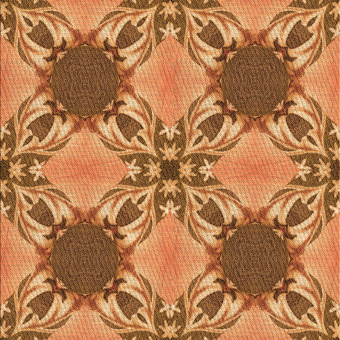 Patterned Orange Rug, pat2039org