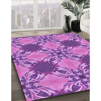 Patterned Violet Purple Rug, pat2039pur