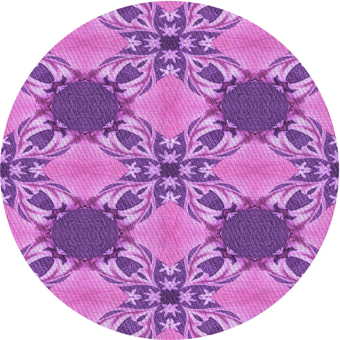 Square Patterned Violet Purple Rug, pat2039pur