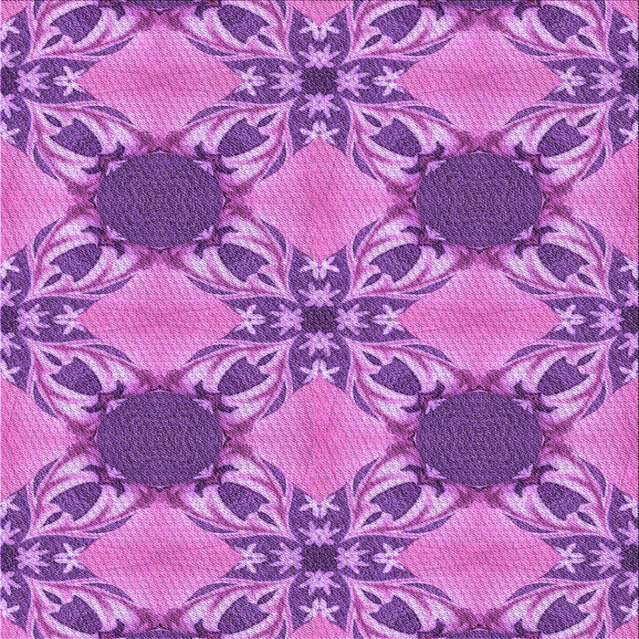 Round Patterned Violet Purple Rug, pat2039pur