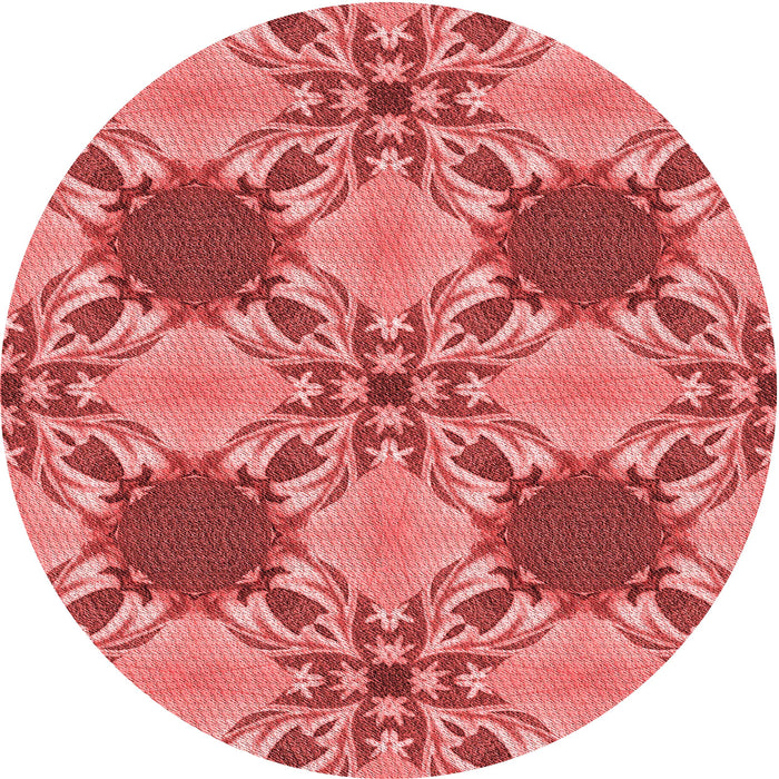 Square Patterned Red Rug, pat2039rd
