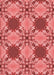 Patterned Red Rug, pat2039rd