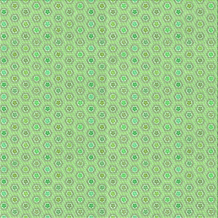 Round Patterned Green Rug, pat204grn