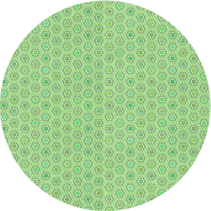 Square Patterned Green Rug, pat204grn