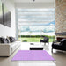 Square Patterned Purple Rug in a Living Room, pat204pur