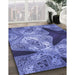 Machine Washable Transitional Sky Blue Rug in a Family Room, wshpat2040blu