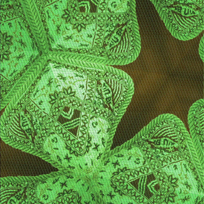 Patterned Neon Green Rug, pat2040grn