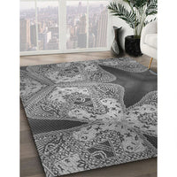 Patterned Dark Gray Rug, pat2040gry