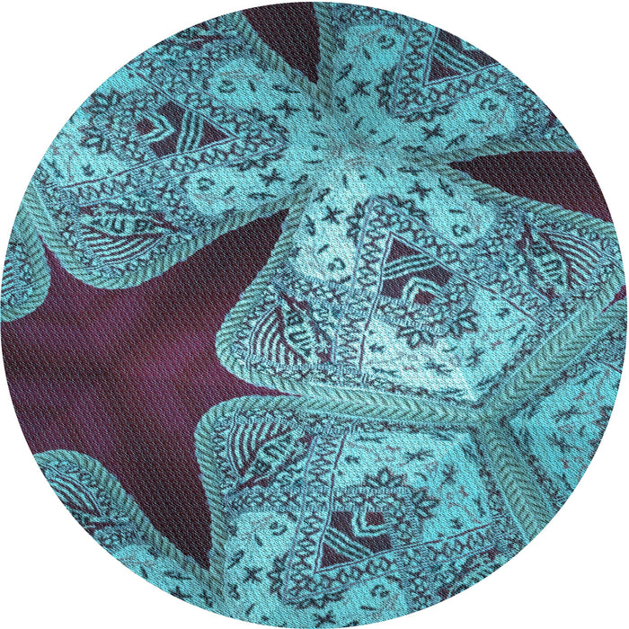 Square Machine Washable Transitional Bright Turquoise Blue Rug in a Living Room, wshpat2040lblu